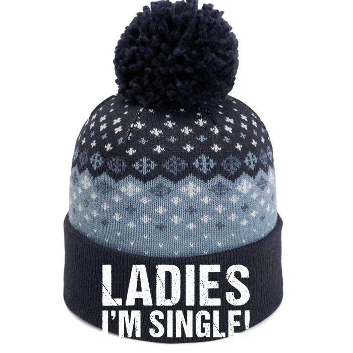 Ladies Im Single The Baniff Cuffed Pom Beanie