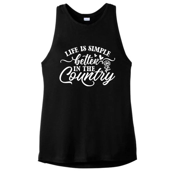 Life Is Simple Better In The Country Ladies Tri-Blend Wicking Tank