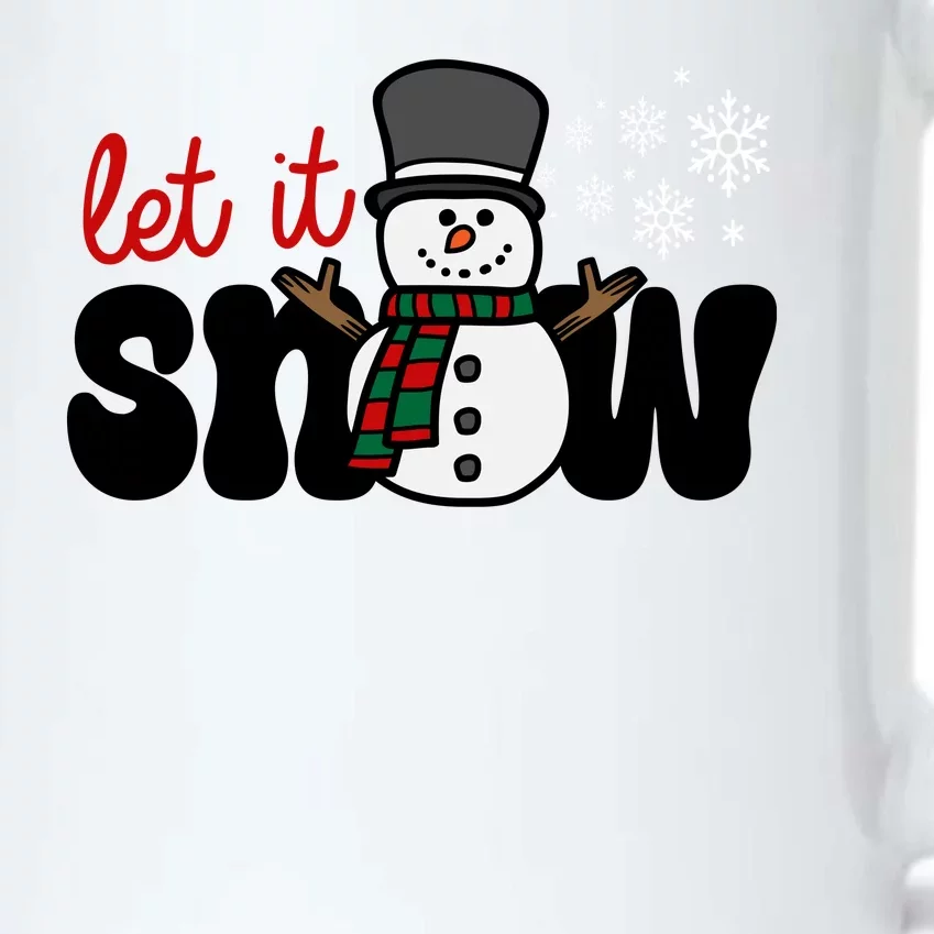 Let It Snow Christmas Holiday Cute Black Color Changing Mug