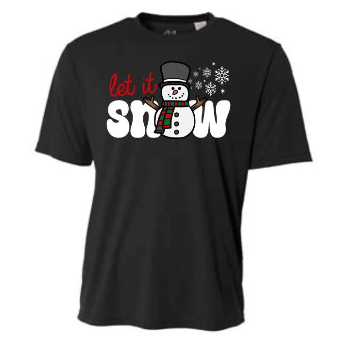 Let It Snow Christmas Holiday Cute Cooling Performance Crew T-Shirt