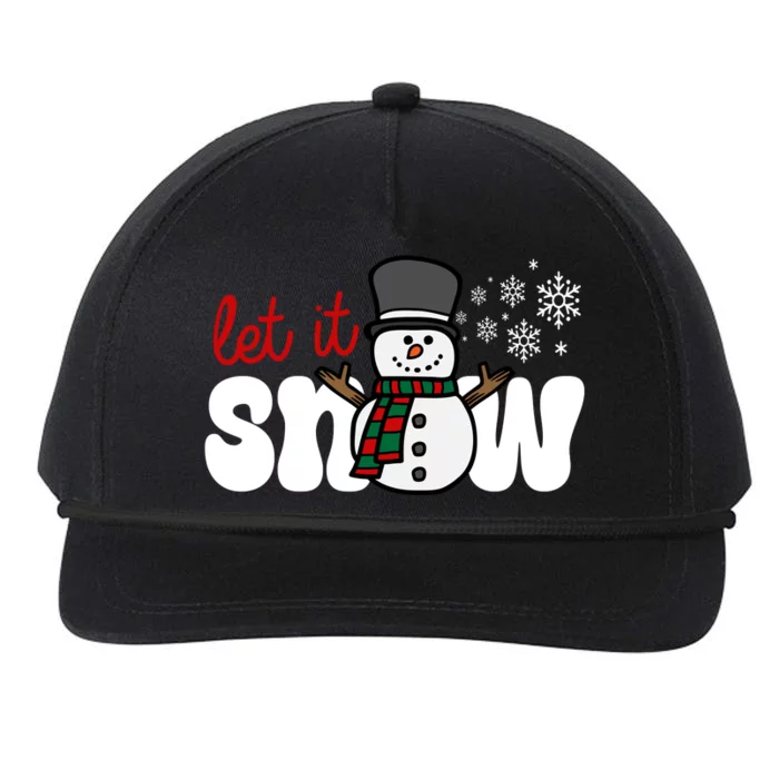 Let It Snow Christmas Holiday Cute Snapback Five-Panel Rope Hat