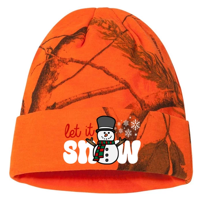 Let It Snow Christmas Holiday Cute Kati - 12in Camo Beanie