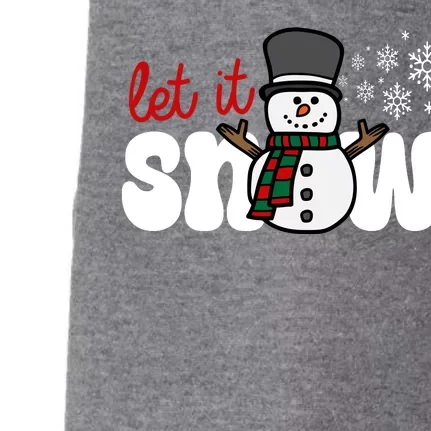 Let It Snow Christmas Holiday Cute Doggie 3-End Fleece Hoodie