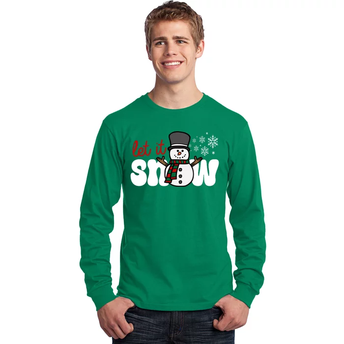 Let It Snow Christmas Holiday Cute Long Sleeve Shirt