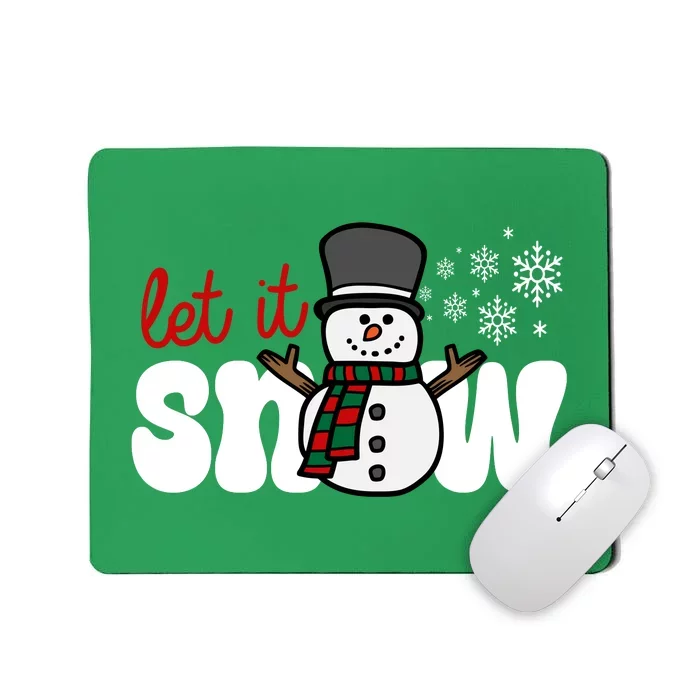 Let It Snow Christmas Holiday Cute Mousepad