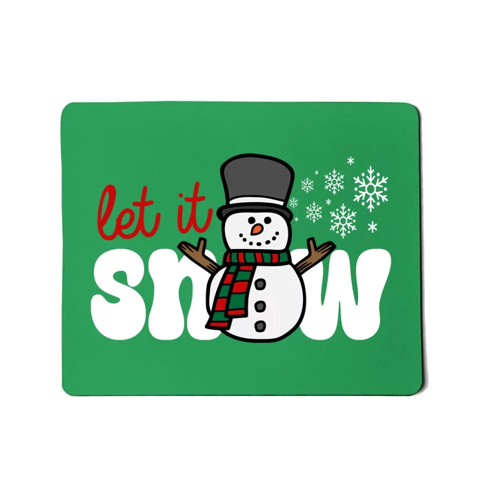 Let It Snow Christmas Holiday Cute Mousepad