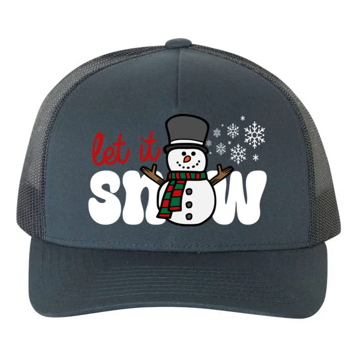 Let It Snow Christmas Holiday Cute Yupoong Adult 5-Panel Trucker Hat