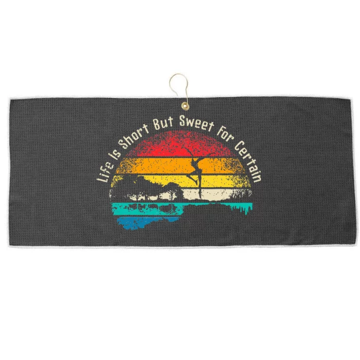 Life Is Short Guitar But Sweet For Certain Large Microfiber Waffle Golf Towel