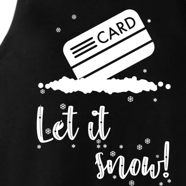 Let It Snow Santa Cocaine Adult Christmas Funny Xmas Humor Gift Ladies Tri-Blend Wicking Tank