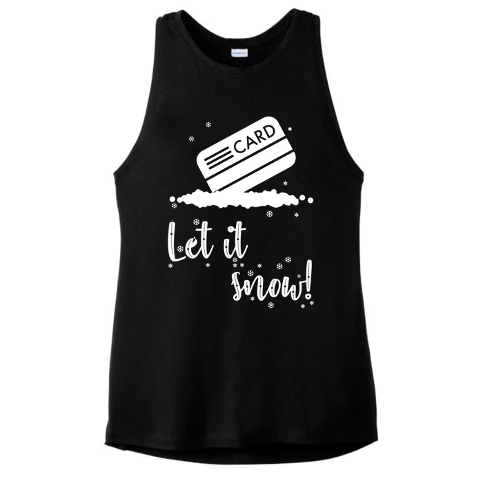 Let It Snow Santa Cocaine Adult Christmas Funny Xmas Humor Gift Ladies Tri-Blend Wicking Tank