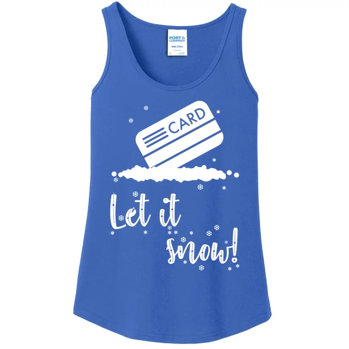 Let It Snow Santa Cocaine Adult Christmas Funny Xmas Humor Gift Ladies Essential Tank