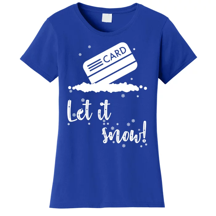 Let It Snow Santa Cocaine Adult Christmas Funny Xmas Humor Gift Women's T-Shirt