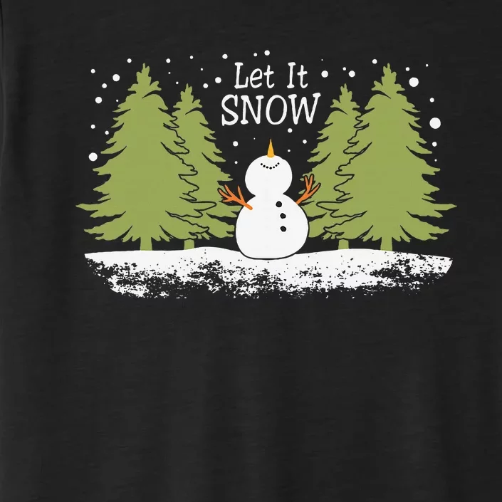 Let it Snow Snowman Christmas Sweater ChromaSoft Performance T-Shirt