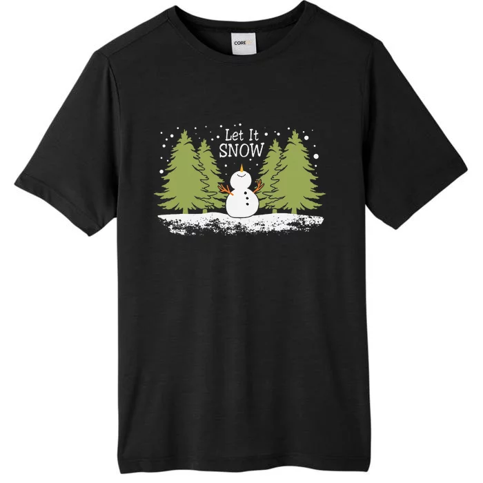 Let it Snow Snowman Christmas Sweater ChromaSoft Performance T-Shirt