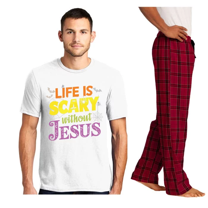 Life Is Scary Without Jesus Christian Faith Halloween Pajama Set