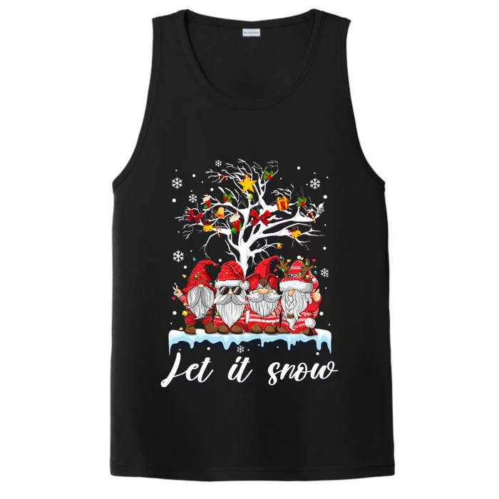 Let It Snow Gnomies Gift For Christmas Performance Tank