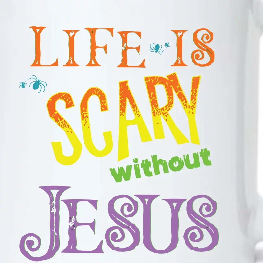 Life Is Scary Without Jesus Christian Halloween Costume Black Color Changing Mug