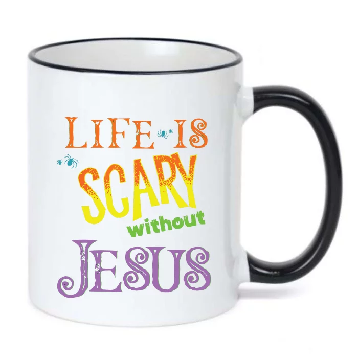 Life Is Scary Without Jesus Christian Halloween Costume Black Color Changing Mug