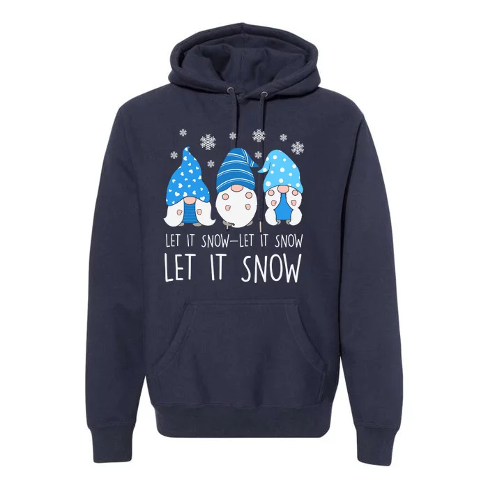 Let It Snow Gnomes Winter Holiday Cute Premium Hoodie