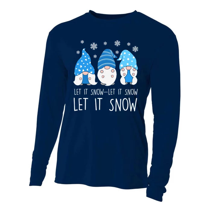 Let It Snow Gnomes Winter Holiday Cute Cooling Performance Long Sleeve Crew