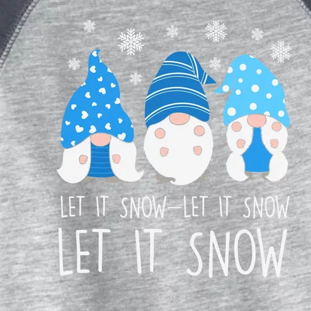 Let It Snow Gnomes Winter Holiday Cute Toddler Fine Jersey T-Shirt