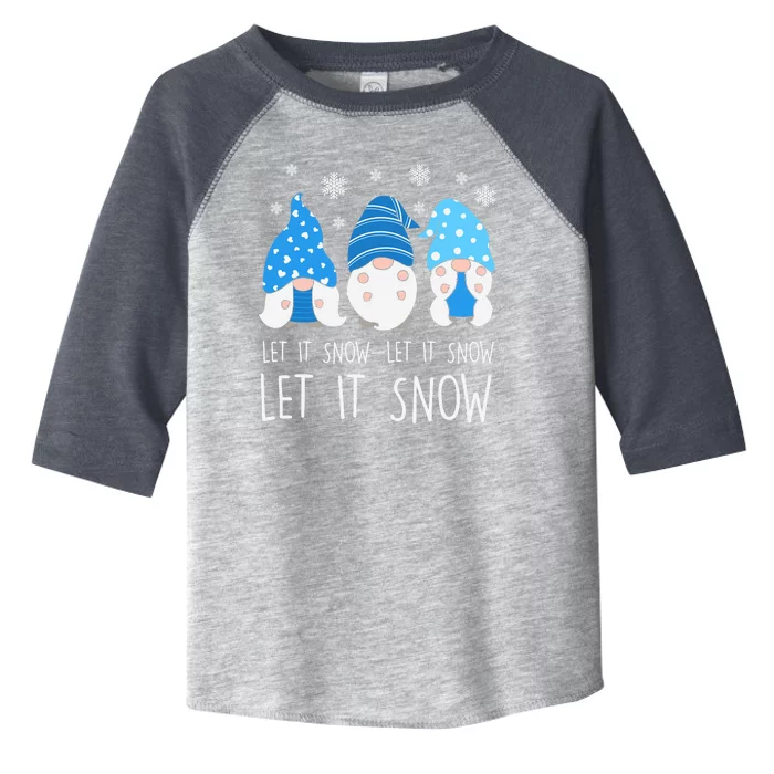 Let It Snow Gnomes Winter Holiday Cute Toddler Fine Jersey T-Shirt