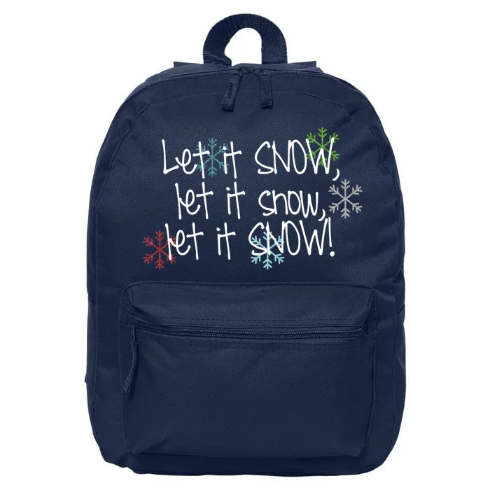 Let It Snow Let It Snow Let It Snow 16 in Basic Backpack