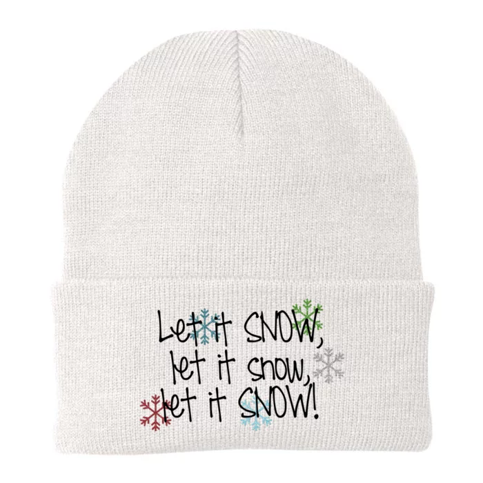 Let It Snow Let It Snow Let It Snow Knit Cap Winter Beanie