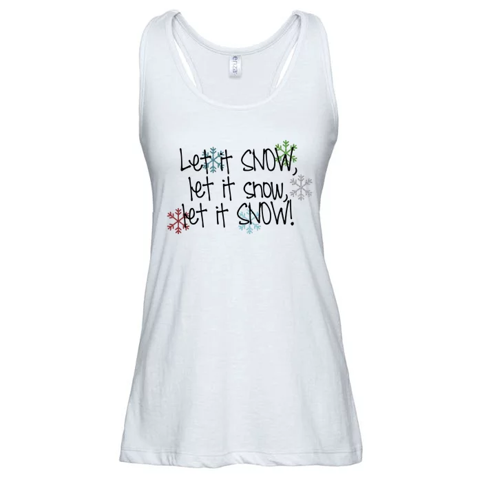 Let It Snow Let It Snow Let It Snow Ladies Essential Flowy Tank