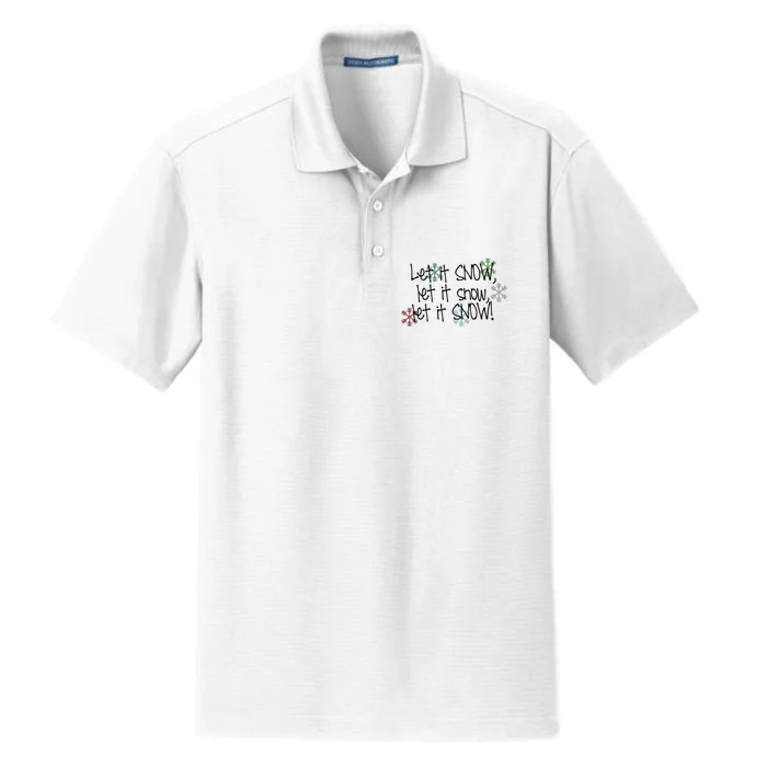 Let It Snow Let It Snow Let It Snow Dry Zone Grid Performance Polo