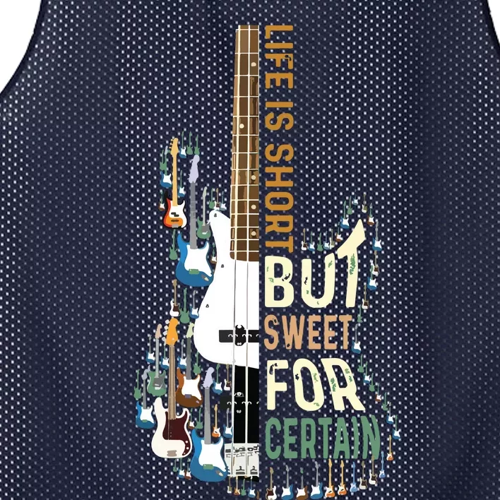 Life Is Short But Sweet For Certain Guitar Lover Music Lover Mesh Reversible Basketball Jersey Tank