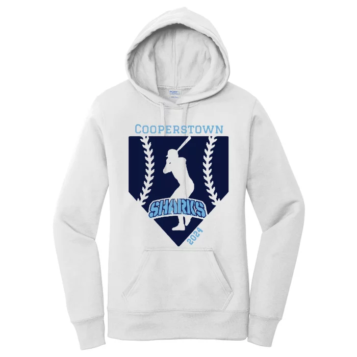 Long Island Sharks Cooperstown Women's Pullover Hoodie