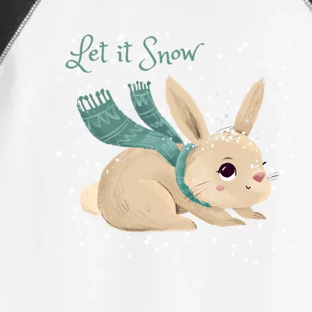 Let It Snow Adorable Winter Bunny Cute Rabbit Christmas Gift Toddler Fine Jersey T-Shirt