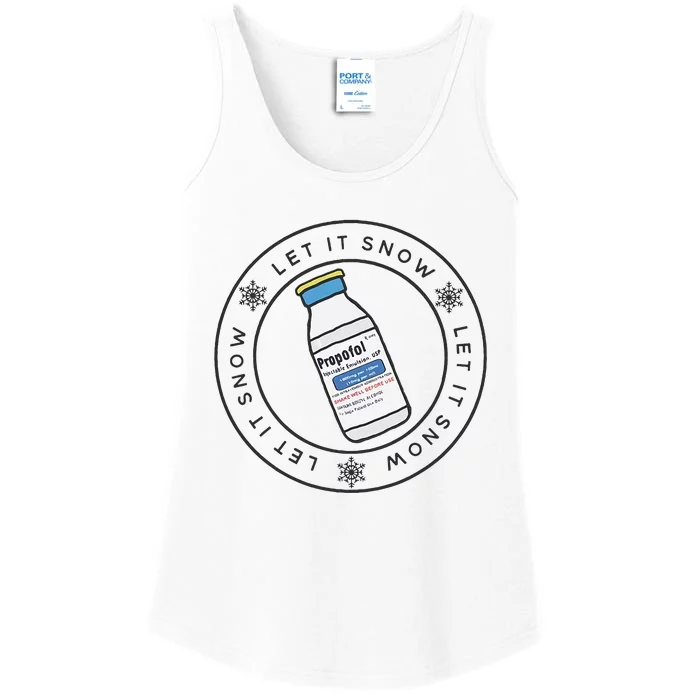 Let It Snow Propofol Crna Nurse Anesthetist Er Ed Nurse Ladies Essential Tank