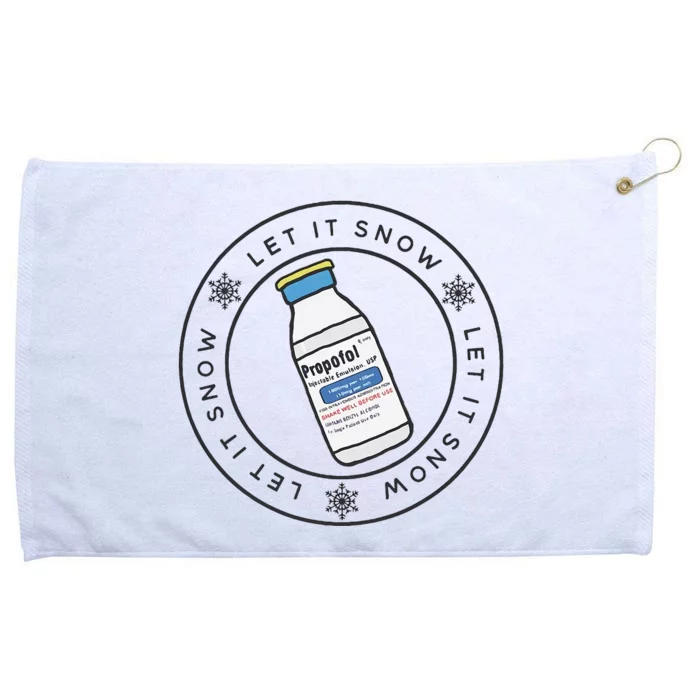 Let It Snow Propofol Crna Nurse Anesthetist Er Ed Nurse Grommeted Golf Towel