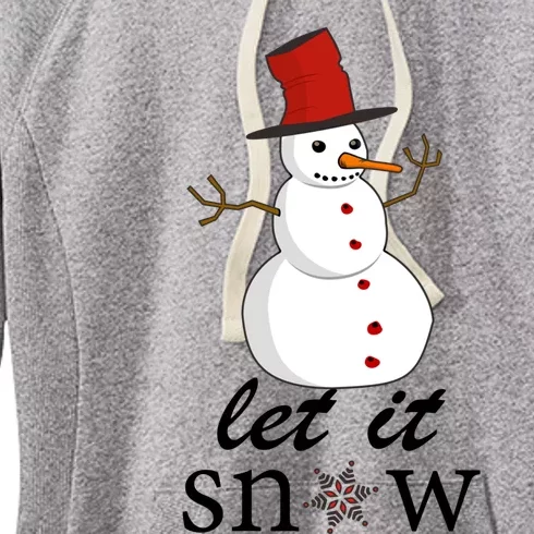 Let It Snow Snow Christmas Holiday Winter Gift Women's Fleece Hoodie