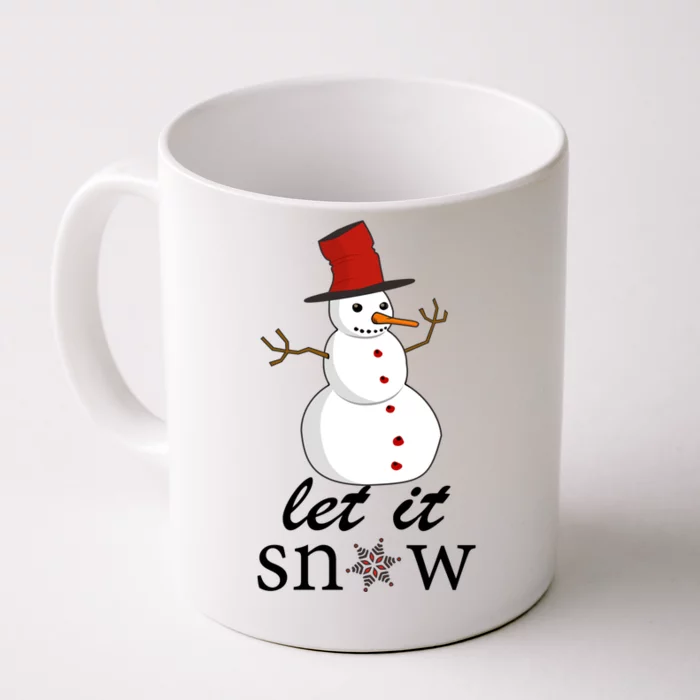 Let It Snow Snow Christmas Holiday Winter Gift Front & Back Coffee Mug