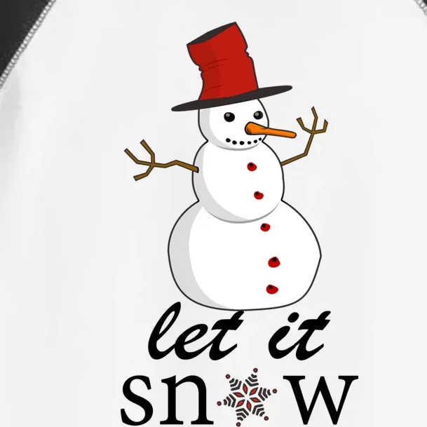 Let It Snow Snow Christmas Holiday Winter Gift Toddler Fine Jersey T-Shirt