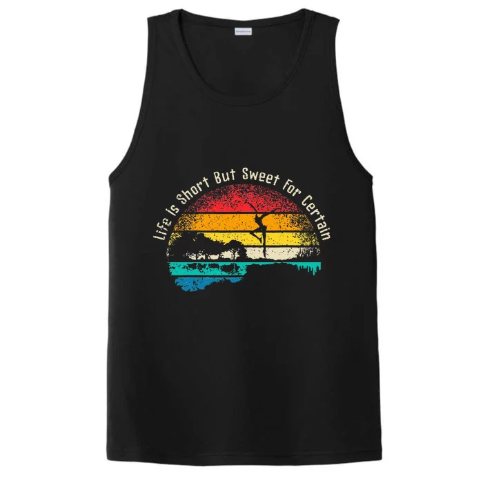 Life Is Short Guitar But Sweet For Certain Performance Tank