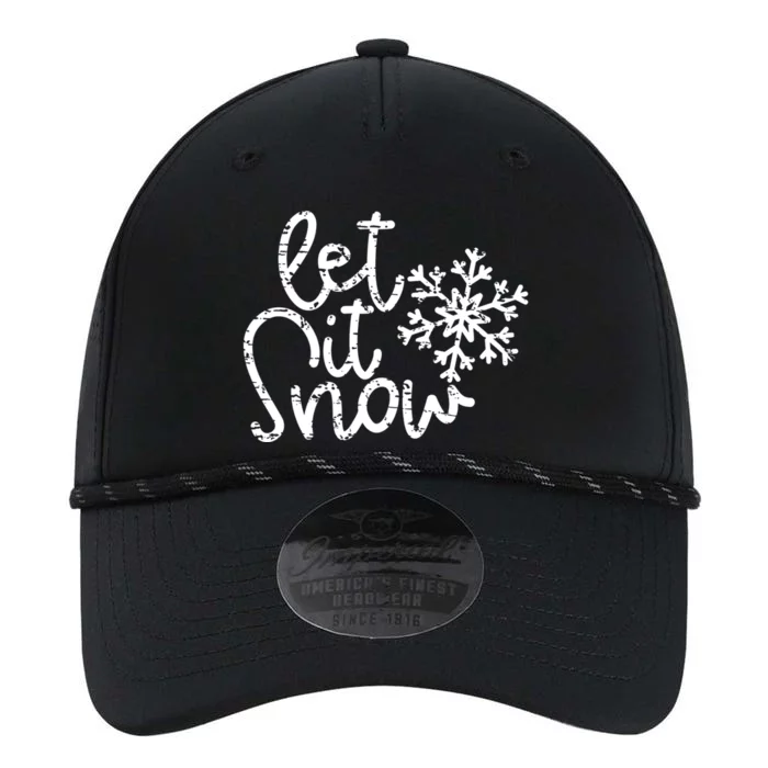 Let It Snow Christmas Snowflake Gift Performance The Dyno Cap