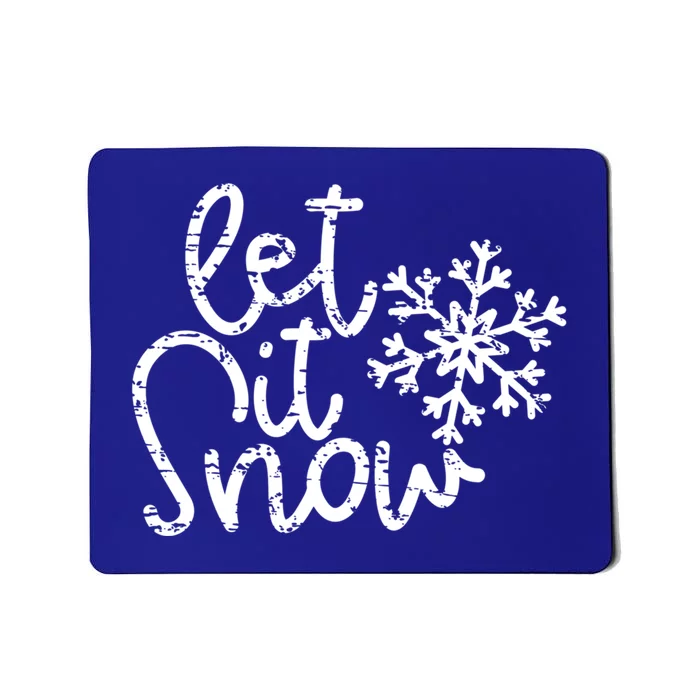 Let It Snow Christmas Snowflake Gift Mousepad