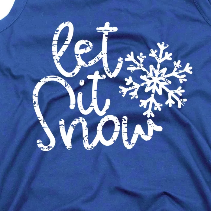 Let It Snow Christmas Snowflake Gift Tank Top