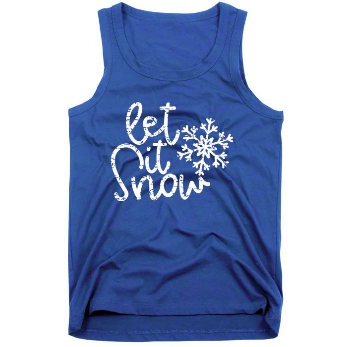 Let It Snow Christmas Snowflake Gift Tank Top