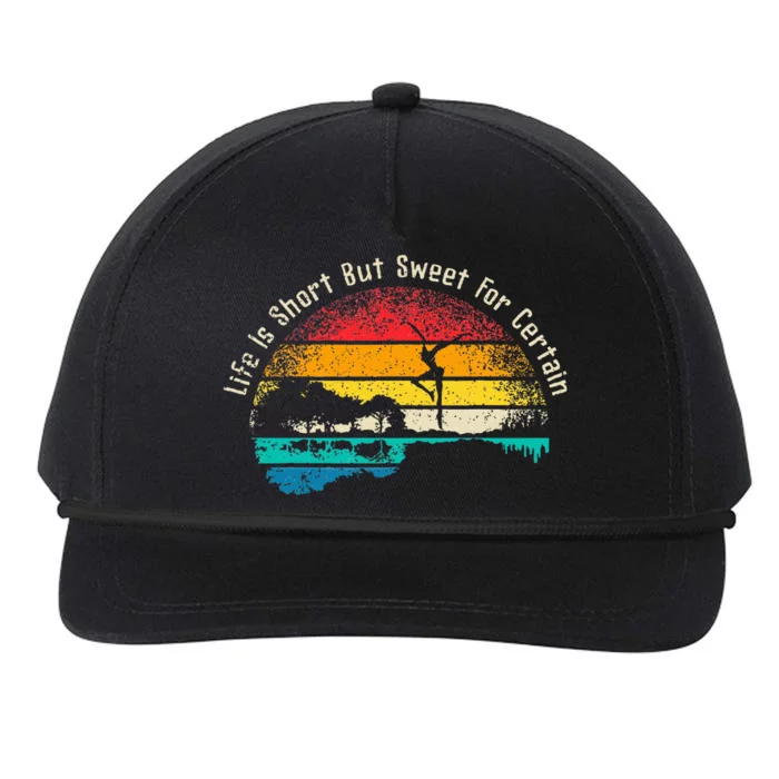 Life Is Short Guitar But Sweet For Certain Snapback Five-Panel Rope Hat