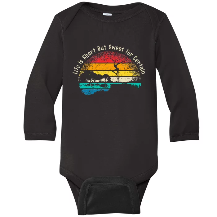 Life Is Short Guitar But Sweet For Certain Baby Long Sleeve Bodysuit