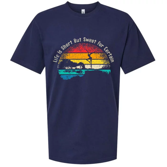 Life Is Short Guitar But Sweet For Certain Sueded Cloud Jersey T-Shirt