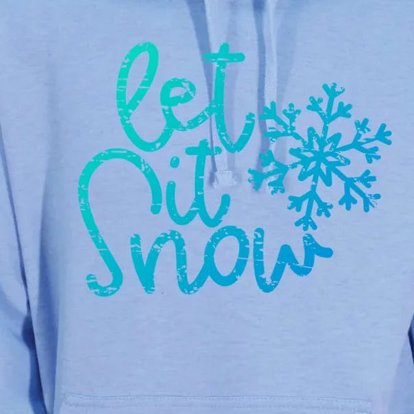 Let It Snow Christmas Snowflake Gift Unisex Surf Hoodie