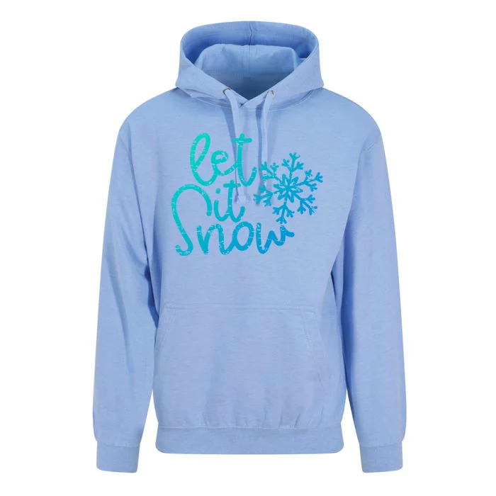 Let It Snow Christmas Snowflake Gift Unisex Surf Hoodie