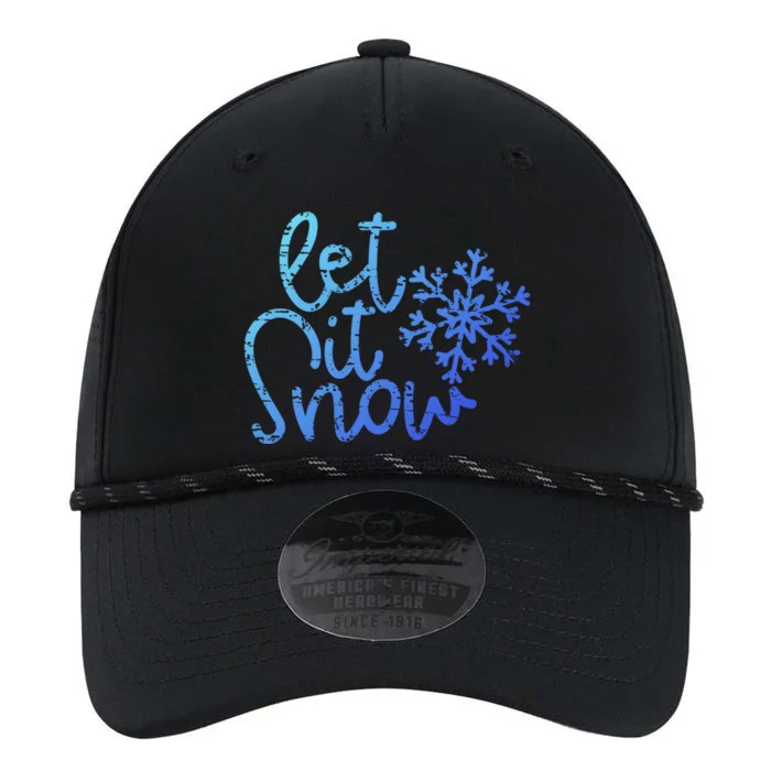 Let It Snow Christmas Snowflake Gift Performance The Dyno Cap