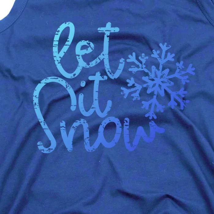 Let It Snow Christmas Snowflake Gift Tank Top